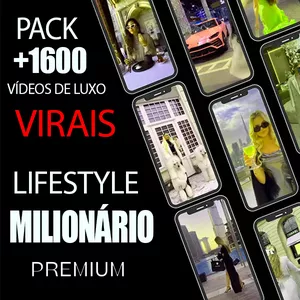 Imagem de capa para o Ebook Pack com mais de +1600 vídeos virais milionário Life style 
