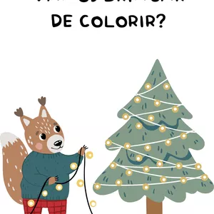 Imagem de capa para o Ebook Livro para colorir tema Natal