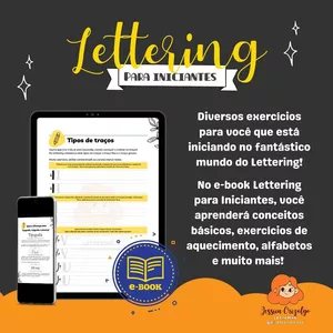 Imagem de capa para o Ebook Lettering para Iniciantes