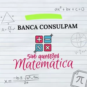 Imagem de capa para o Ebook 546 questões de Matemática da Banca Consulpam