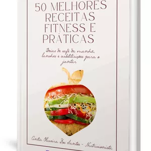 Imagem de capa para o Ebook 50 melhores receitas fitness e práticas