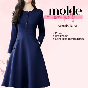 Imagem de capa para o Ebook Molde vestido Talita