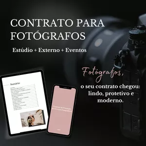 Imagem de capa para o Curso online Contrato Completo para Fotógrafos