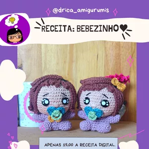 Imagem de capa para o Ebook RECEITA DE AMIGURUMI - BEBÊ- NENÉM