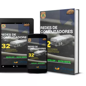 Imagem de capa para o Ebook Rede de computadores - 32 Principais protocolos de Rede+ questões inéditas