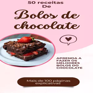 Imagem de capa para o Curso online 50 receitas de bolos de chocolate 