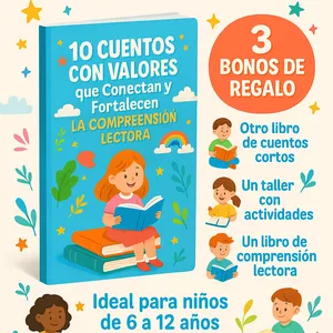 Imagen de portada para Ebook 10 cuentos que enseñan valores, emociones y confianza en los niños. 