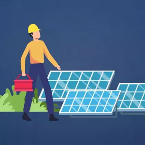 Imagem de capa para o Curso online Manutenção Placas Solares