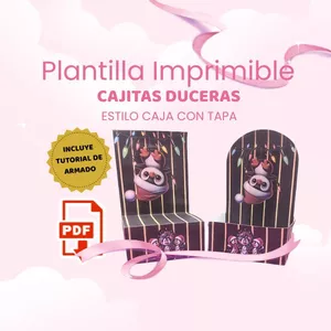 Imagen de portada para Curso online  Plantilla Imprimible Cajitas dulceras con y sin tapa Pingüinitos 🐧🎅