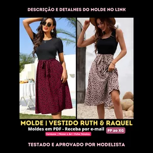 Imagem de capa para o Curso online [Molde em PDF] - Vestido Ruth &amp; Raquel