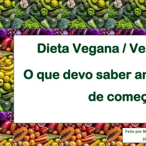 Imagem principal do produto Dieta Vegana / Vegan; O que eu preciso saber antes de começar