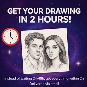 Cover image for Ebook EXPRESS delivery in 2 hours! Jade will start sketching your design right away, and you’ll receive it within the next 2 hours — instead of the usual 24–48 hours.