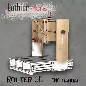 Imagem de capa para o Ebook Ferramenta para Luthieria - Router 3D CNC manual (PDF+3D)