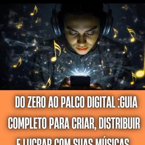 Imagem de capa para o Ebook Do Zero ao Palco Digital :Guia completo suas músicas para criar , distribuir e  lucrar com 