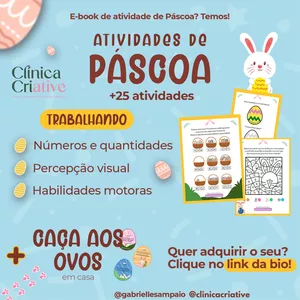 Imagem de capa para o Ebook Ebook de Atividades de Pascoa