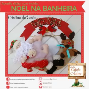 Imagem principal do produto Apostila Digital - Ateliê Cafofo Criativo  - Noel na Banheira 