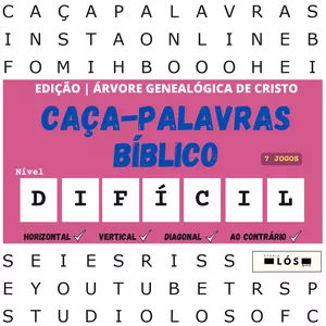 CAÇA-PALAVRAS BÍBLICO, DIFÍCIL - Studio.Lós_oficial