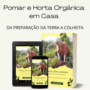 Imagem de capa para o Ebook POMAR E HORTA ORGÂNICA