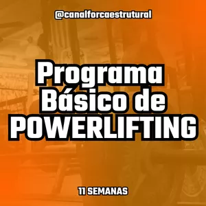 Imagem de capa para o Curso online Programa Básico de Powerlifting de 11 Semanas - 4 treinos semanais