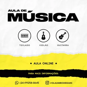 Imagem de capa para o Serviço online Aula de Música - Guitarra | Teclado | Violão