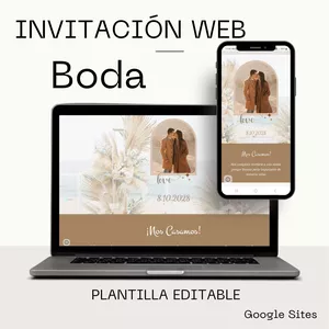 Imagen de portada para Curso online Página de Boda Estilo Vintage Editable en Google Sites + Canva