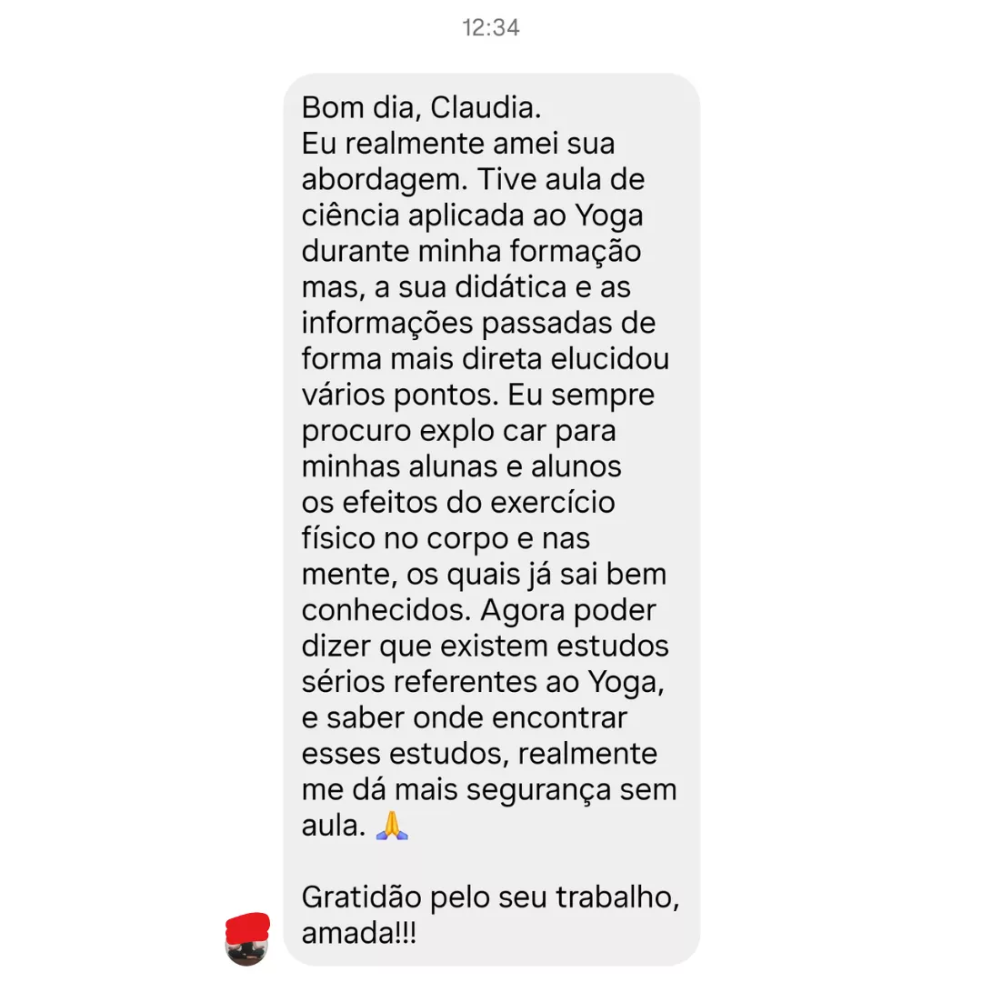Depoimento de aluna