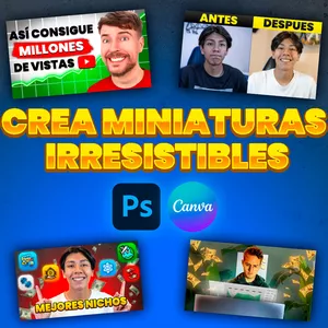 Imagen de portada para Curso online Crea Miniaturas Irresistibles Para YouTube