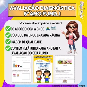 Imagem de capa para o Ebook AVALIAÇÃO DIAGNOSTICA 5º ANO ENSINO FUNDAMENTAL I