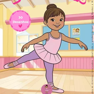Imagem de capa para o Ebook Bailarinas para colorir 