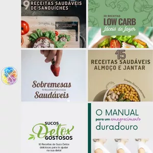 Imagem de capa para o Ebook Pack de 5 E-books de Receitas Fit 