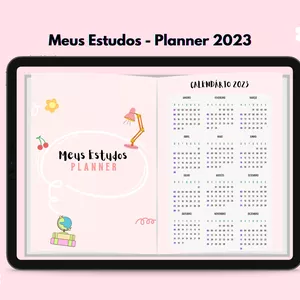 Imagem de capa para o Ebook Meus Estudos - Planner 2023