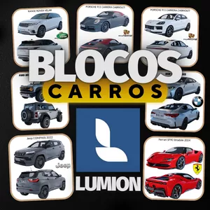 Imagem de capa para o Curso online Blocos de Carros - Lumion - Pack Car Lumion