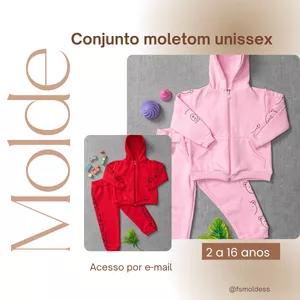 Imagem de capa para o Ebook Molde Conjunto Moletom unissex 
