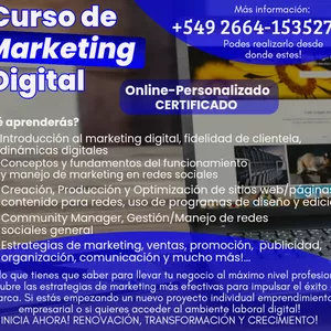 Imagen de portada para Curso online Curso certificado completo profesional marketing digital y más 