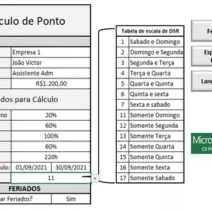 Imagem de capa para o Curso online Planilha de RH - Espelho de ponto