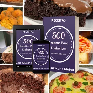 Imagem de capa para o Ebook 500 Receitas para Diabéticos