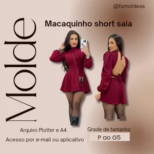 Imagem de capa para o Ebook Molde macaquinho short saia 