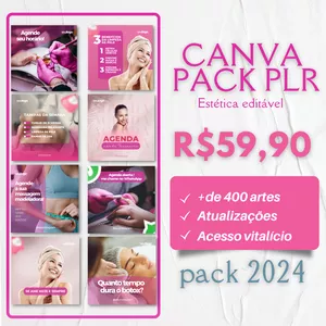 Imagem de capa para o Ebook PACK ESTÉTICA PLR 2024