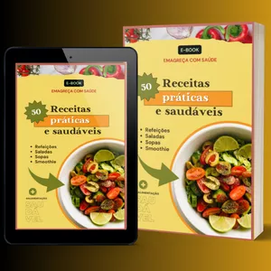Imagem de capa para o Ebook Receitas para uma Alimentação Saudável - Emagrecer