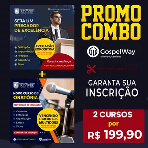Imagem de capa para o Curso online PREGAÇÃO EXPOSITIVA + CURSO DE ORATÓRIA