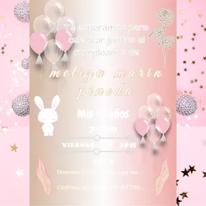 Imagen de portada para Ebook Tarjeta de invitación para cumpleaños, editables con Canva