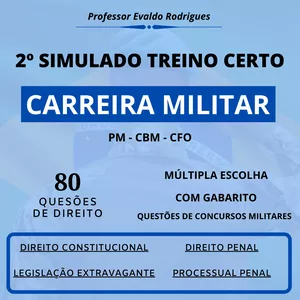 Imagem principal do produto 2º SIMULADO TREINO CERTO - CARREIRA MILITAR