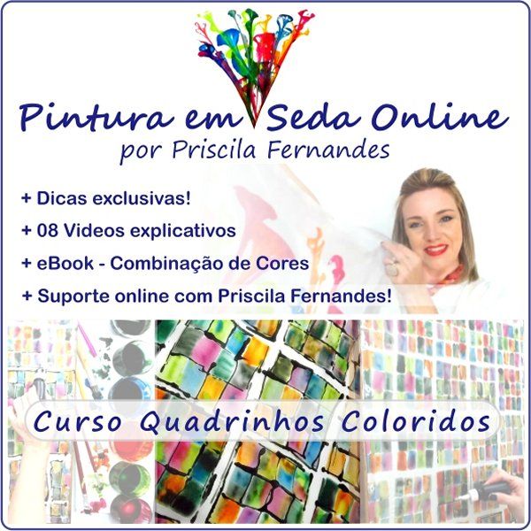 Imagem de Curso de pintura em Seda - Quadrinhos Coloridos criado por Priscila na hotmart