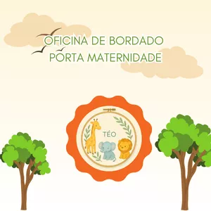 Imagem de capa para o Curso online Oficina de Porta Maternidade - Bordado Livre