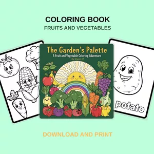 Cover image for Ebook COLORING eBOOK: FRUITS AND VEGETABLES