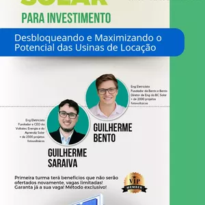Imagem de capa para o Curso online USINA SOLAR DE INVESTIMENTO - Desbloqueando e Maximizando o Potencial das Usinas de Locação