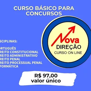 Imagem de CURSO BÁSICO PARA CONCURSOS criado por Nova Direção Curso Online na hotmart