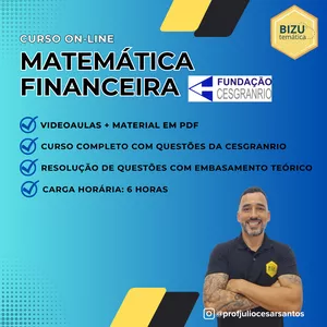 Imagem de capa para o Curso online Matemática Financeira - Questões Cesgranrio