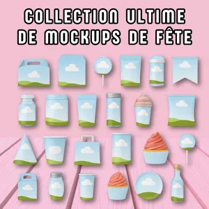 Image de couverture pour le Ebook Collection Ultime de Mockups de Fête