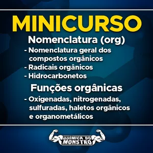Imagem de capa para o Curso online Minicurso Nomenclatura (org) + Funções orgânicas